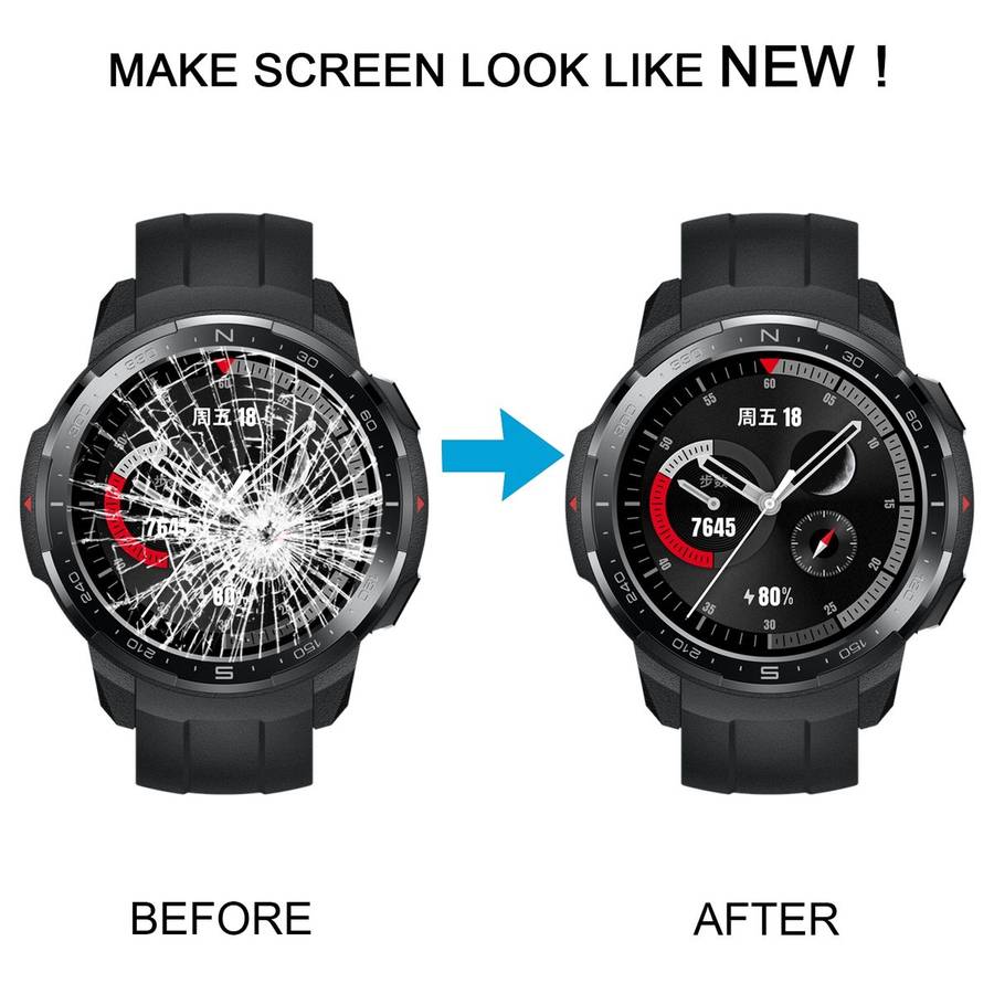 For Honor Watch GS Pro Original LCD Screen and Digitizer Full Assembly With Frame (Black)