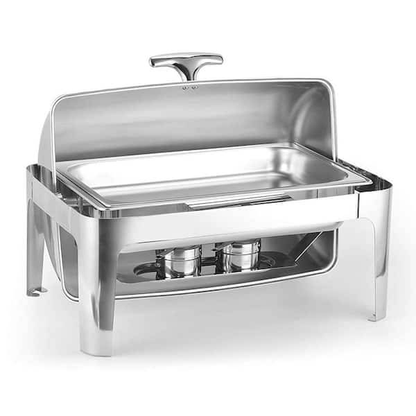 Karl home 8 qt. Rectangle Stainless Steel Chafing Dish with Stand 102194086478 - The Home Depot