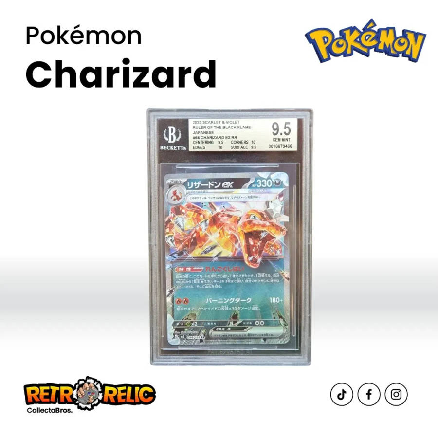 The Black Flame Charizard Pokémon Graded Card!
