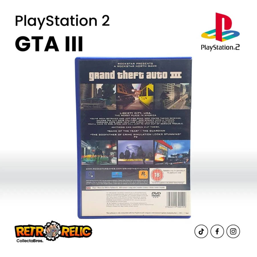 PlayStation Two  Grand Theft Auto III (PS2) videogame - Pre-Owned