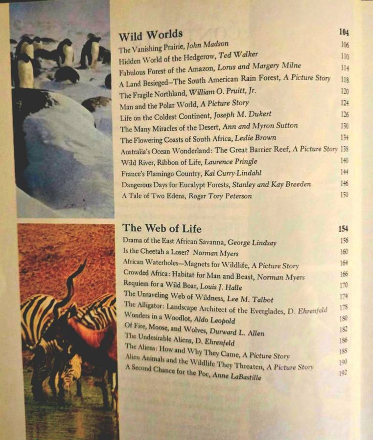 Our magnificent wildlife: how to enjoy and preserve it.