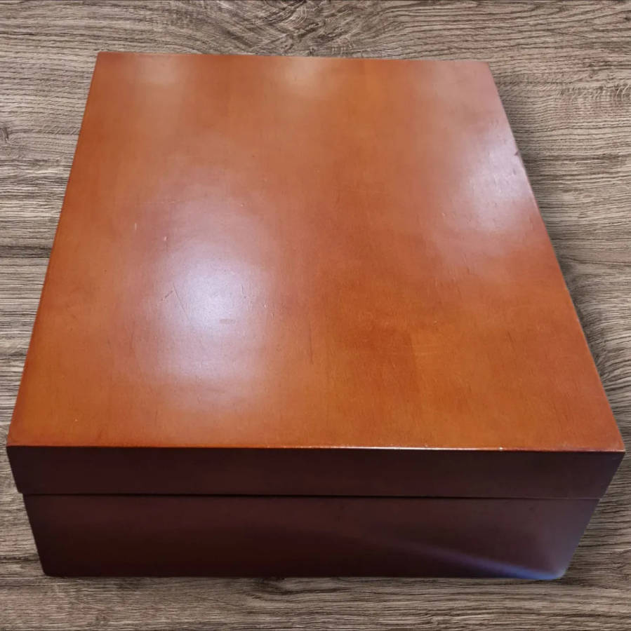 CHERRY WOOD STORAGE BOX
