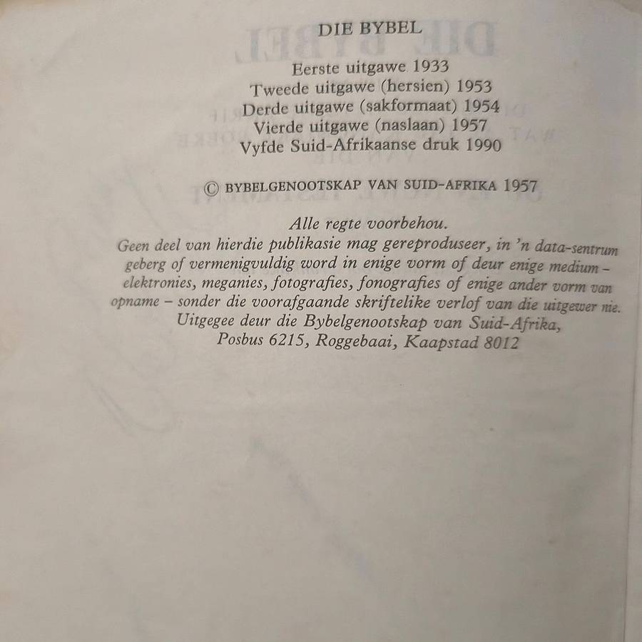 Die Bybel (Naslaan) - 1953 vertaling