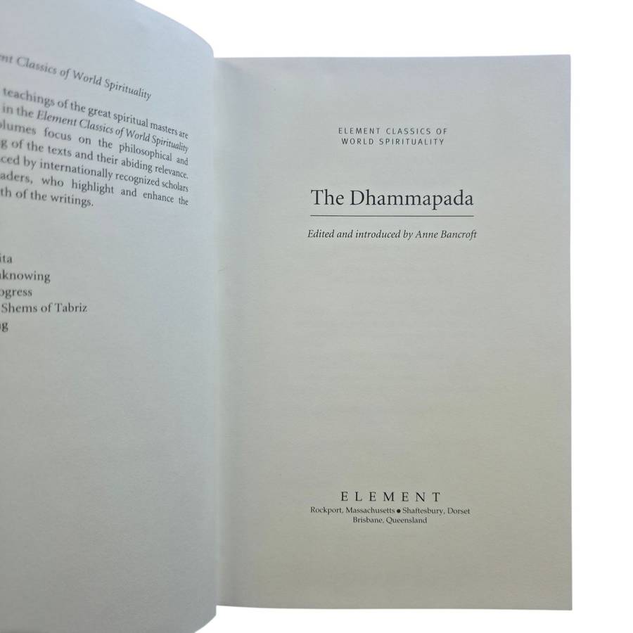 The Dhammapada - Edited and introduced by Anne Bancroft
