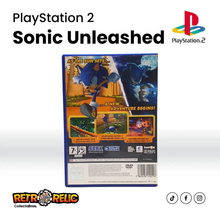 Sonic Unleashed (PS2) videogame - Pre-Owned