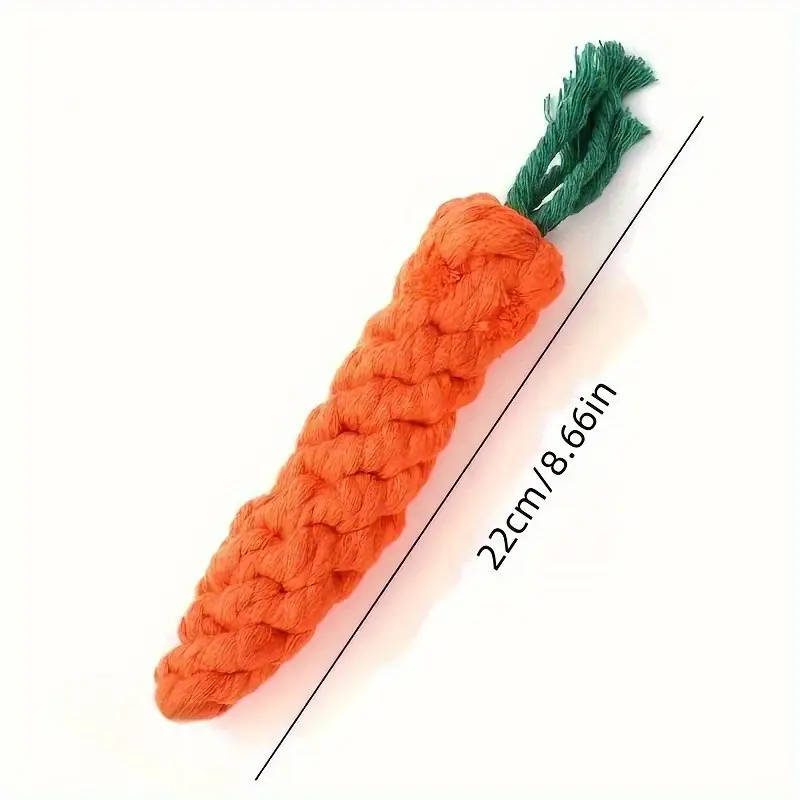 Durable Tear-Resistant Linen Carrot Shaped Dog Toy