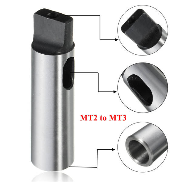 MT2 to MT3 Morse Taper Reduction Adapter Drill Sleeve for Lathe Milling