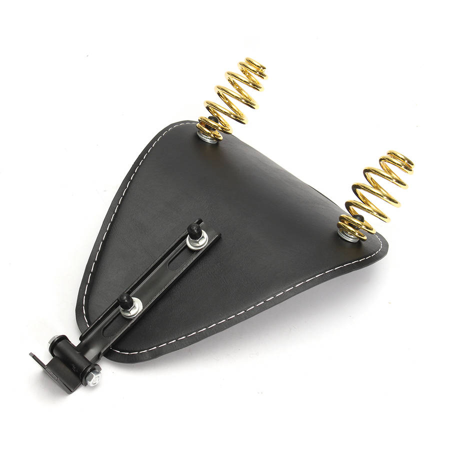 Motorcycle 3inch Leather Spring Solo Bracket Seat For Harley Chopper Bobber Custom