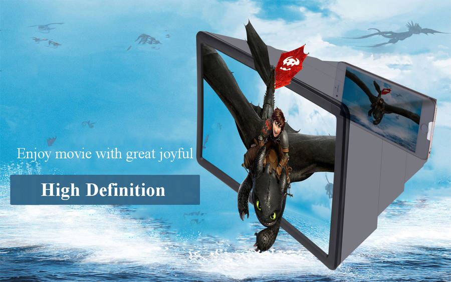 F2 Foldable Curve Screen Enlarge Screen Magnifer Phone Holder Stand