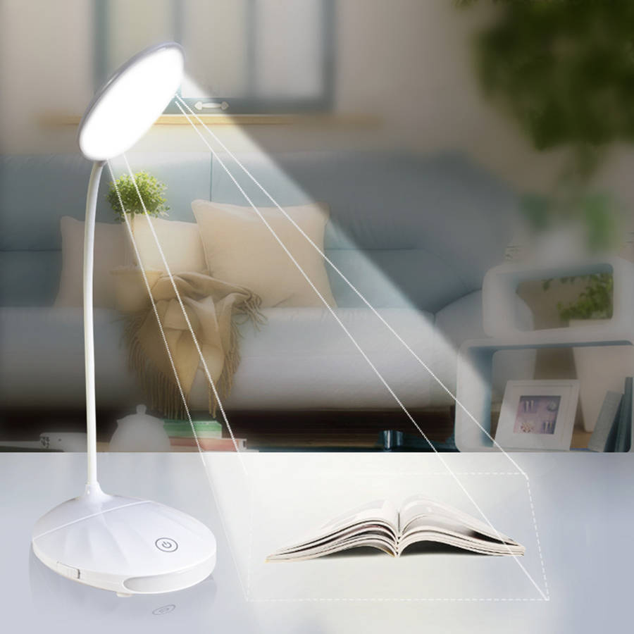 Adjustable Rechargeable Dimmable Touch Sensor LED Reading Night Table Light Desk Lamp