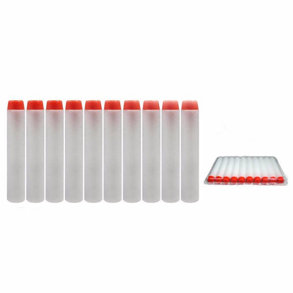 100PCS White Refill Bullets Dart For Nerf N-strike Elite Rampage Retaliator Series Blasters