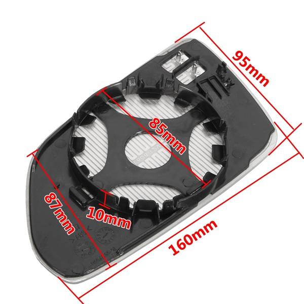 Car Mirror Glass Right Driver Side Wide Angle Wing Heated for VW Polo 2002-2009