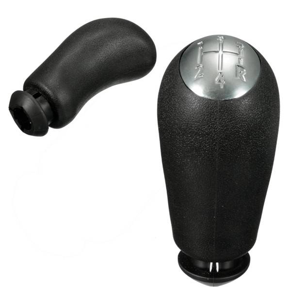Black Leather Gear Knob Shifter For RENAULT CLIO MK3 3 III MEGANE MK2 SCENIC MK2