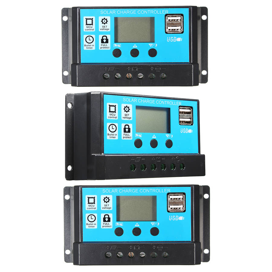 PMW 10/20/30A 12/24V LCD Solar Charge Controller
