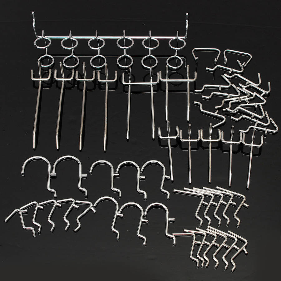 50Pcs Pegboard Display Hooks Assortment Kit  Store Organizing Tools