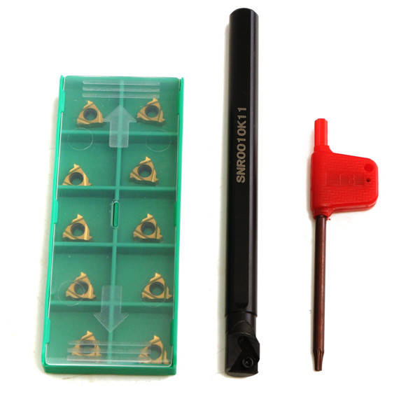 SNR0010K11 Internal Lathe Threading Boring Turning Tool with 10pcs 11IR A60 Inserts