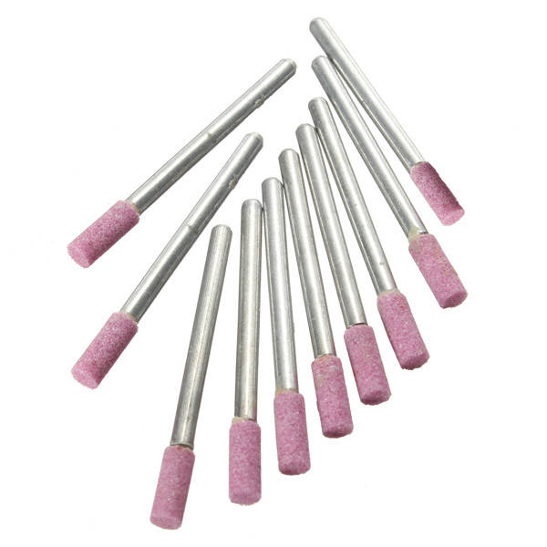 10pcs 3mm Shank Abrasive Mounted Grind Stones Rotary Tool for Dremel