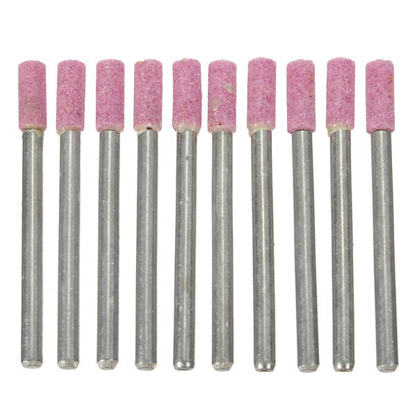 10pcs 3mm Shank Abrasive Mounted Grind Stones Rotary Tool for Dremel