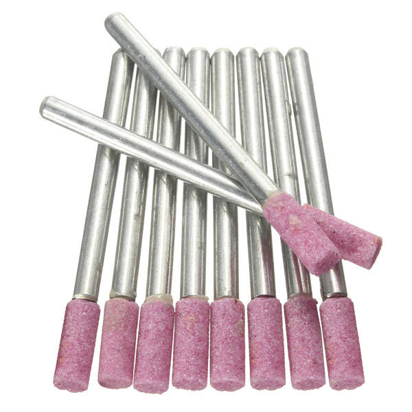 10pcs 3mm Shank Abrasive Mounted Grind Stones Rotary Tool for Dremel