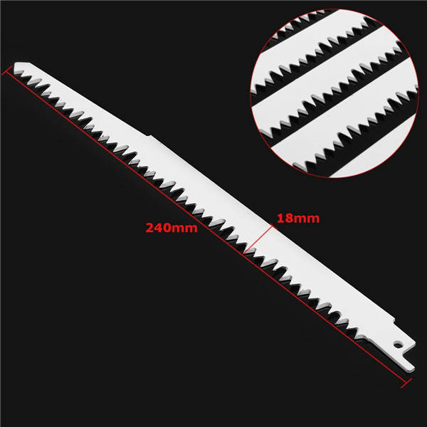5pcs 240mm High Carbon Steel Reciprocating Saw Blades Sabre for Wood