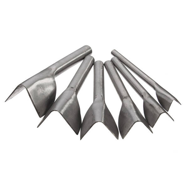 6pcs Leather Craft Tools Half Round V Shaped Cutter Punch Tools