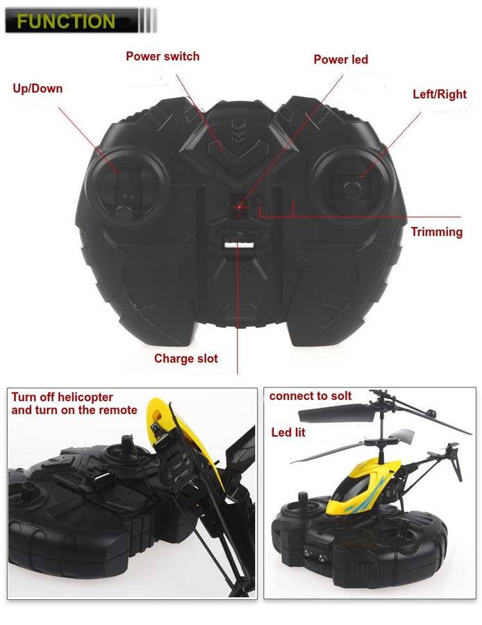 2.5CH Mini Infrared RC Helicopter Kids Toy