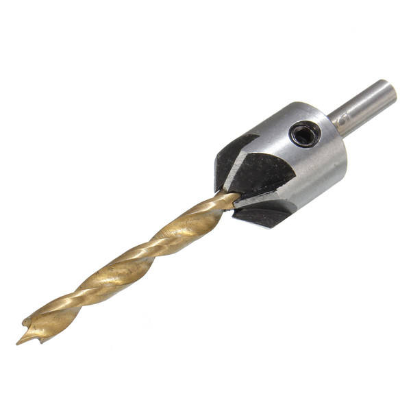 7pcs 3-10mm 5 Flute HSS Countersink Drill Bit