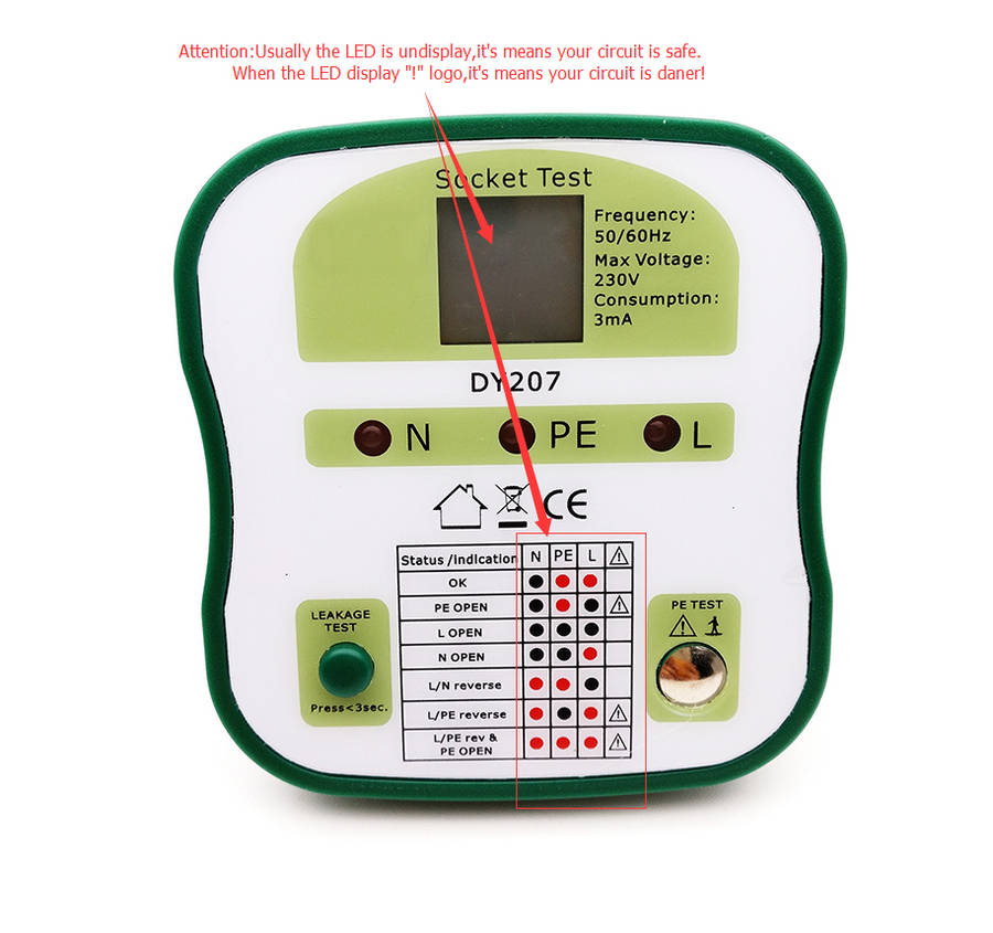 DY207 Electrical Socket Tester