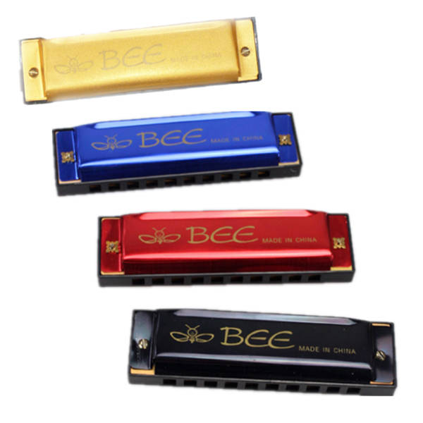 BEE 10 Holes 40 Tone C Key Harmonica Mouth Organ Musical Instrument Gift Toy 