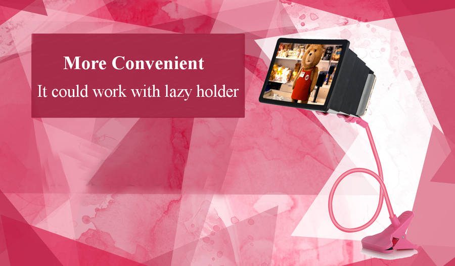 F2 Foldable Curve Screen Enlarge Screen Magnifer Phone Holder Stand