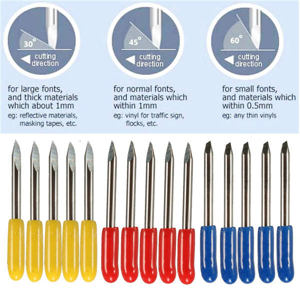 15pcs 30 45 60 Degree Cutter Cutting Plotter Blades for Mimaki Plotter