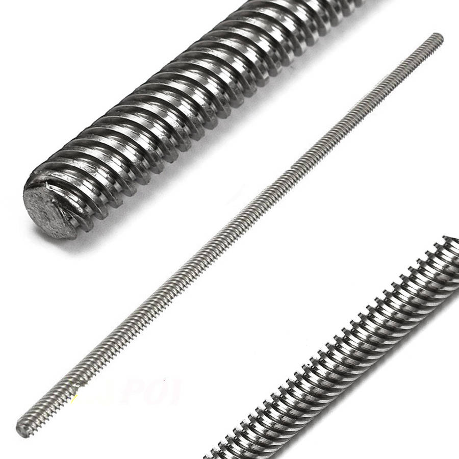 T8 8mm 1000mm Stainless Steel  Trapezoidal Lead Screw For 3D Printer