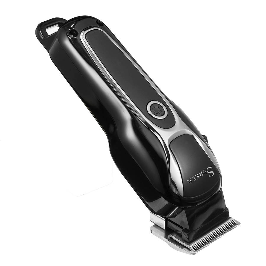 SURKER Electric Hair Clipper Rechargeable Trimmer Beard LED Display Steel Blade Washable 110V 240V