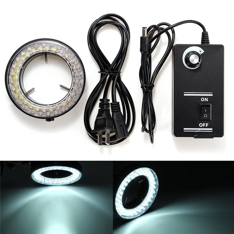 60Pcs LED Adjustable Ring Light illuminator Lamp for Stereo Zoom Microscope US Plug