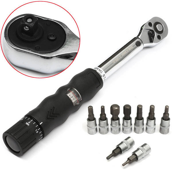 10pcs 2-14mm Socket Wrenches Set 1/4 Inch Torque Wrenches Tool Kit