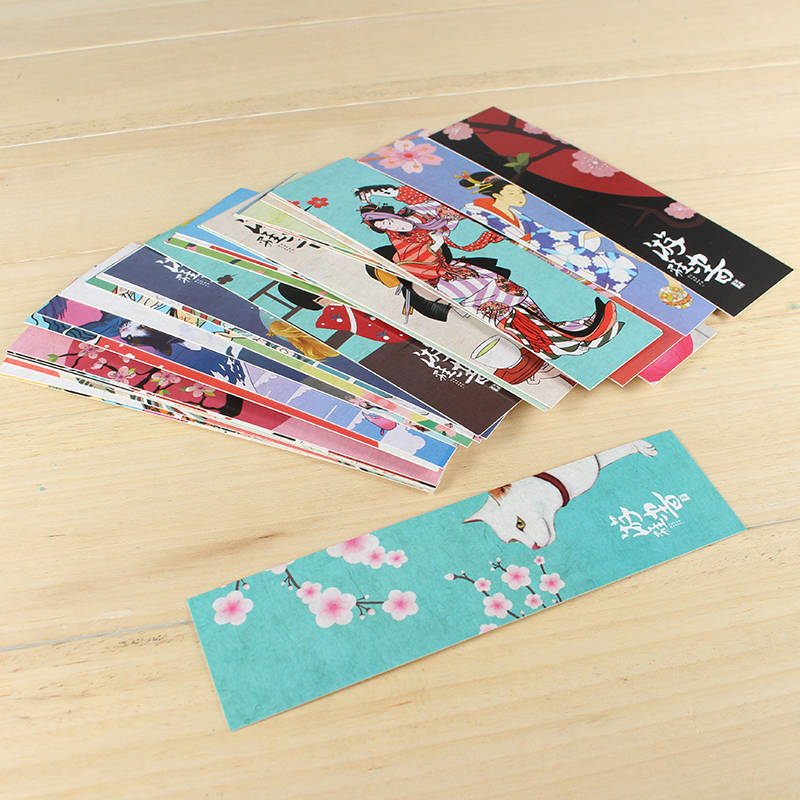30pcs/lot Cute Kawaii Paper Bookmark Vintage Japanese Style Book Marks For Kids School Materials