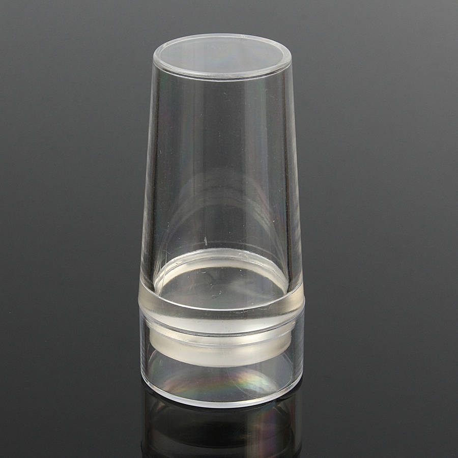 Transparent Silicone Nail Art Stamper Stamping Template With Cap Scraper