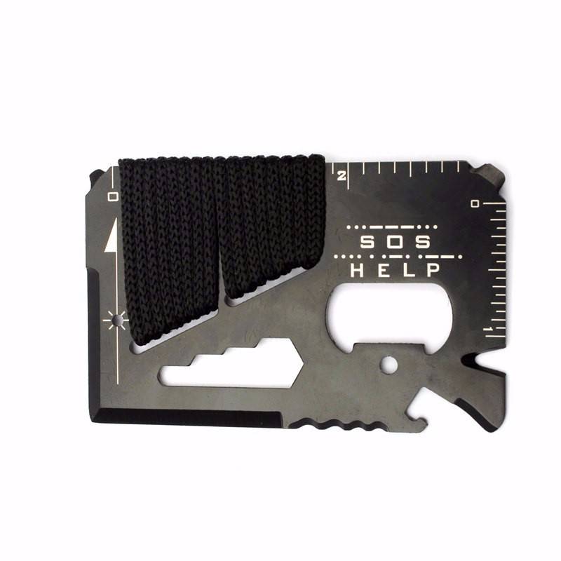 14 In 1 Stainless Steel Multi-function Saber Cards Camping Tool Gadgets