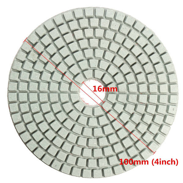 8pcs 4 Inch 50 to 3000 Grit Diamond Polishing Pads for Granite Stone Concrete Marble