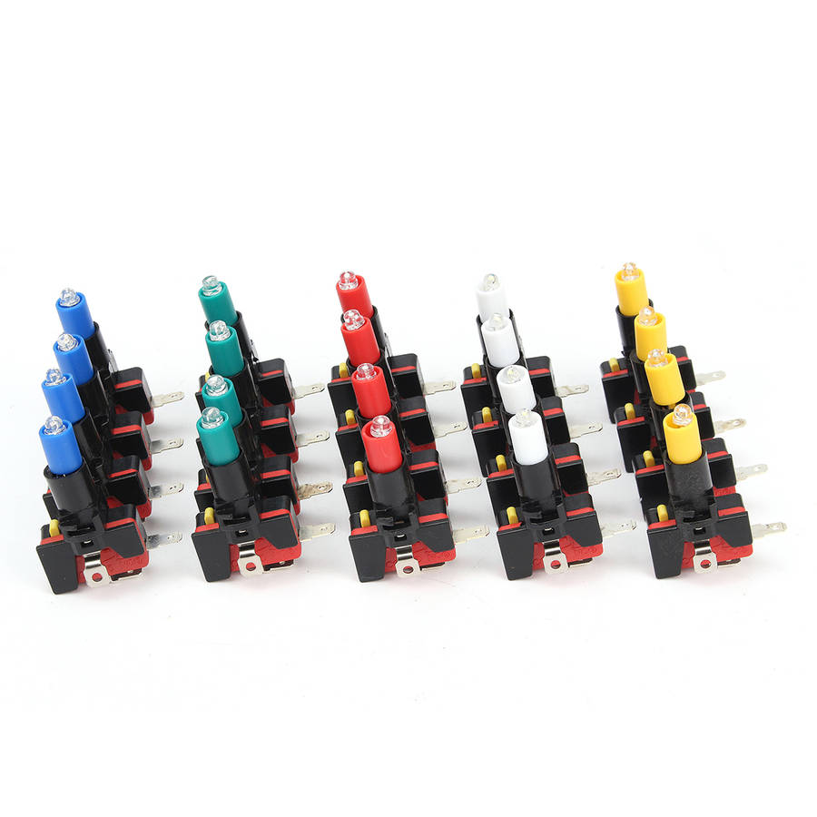 LED Arcade USB Joystick Push Button With Micro Switch USB Encoder DIY Kit