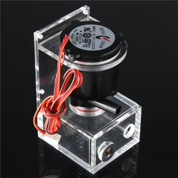 DC 12V Water Pump Tank Brushless Computer PC CPU Liquid Cooling Black