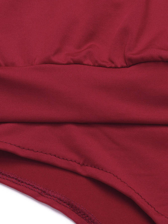 Women Sexy Strapless One Piece Swimwear High Elasticity Backless Swimsuit