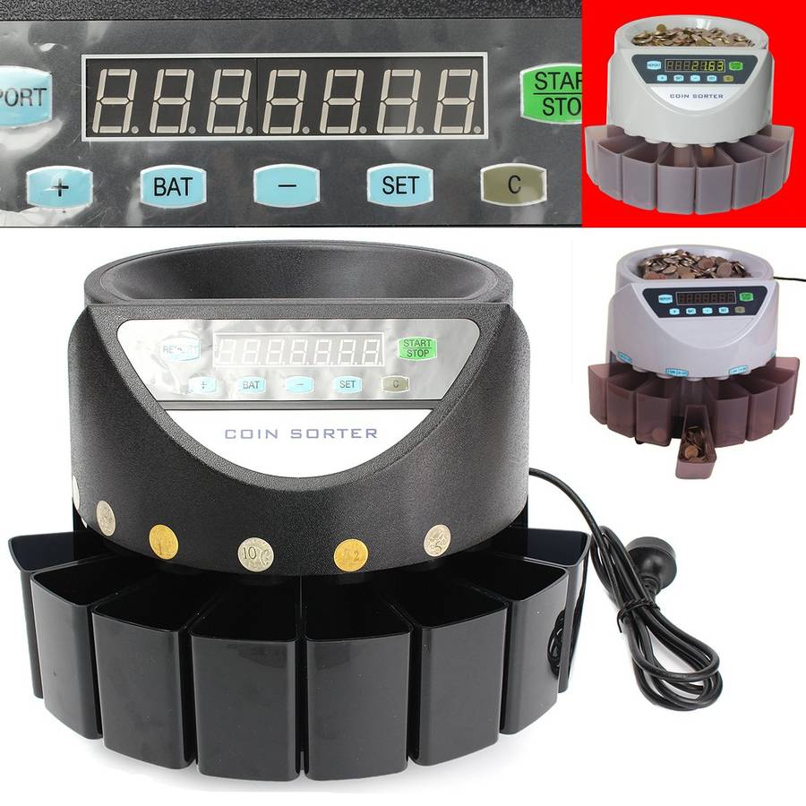 LED Display Digital Automatic Electronic Australian Coins Counter Sorter Machine