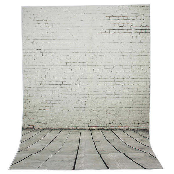 5X7ft Wall Wooden Floor Studio Seamless Vinyl Backdrops Photo Backgrounds Props