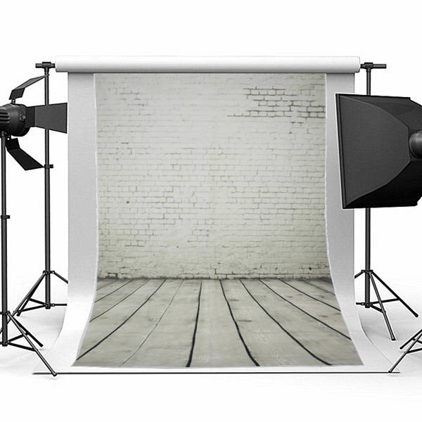 5X7ft Wall Wooden Floor Studio Seamless Vinyl Backdrops Photo Backgrounds Props