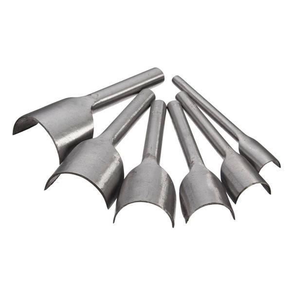 6pcs Leather Craft Tools Half Round V Shaped Cutter Punch Tools