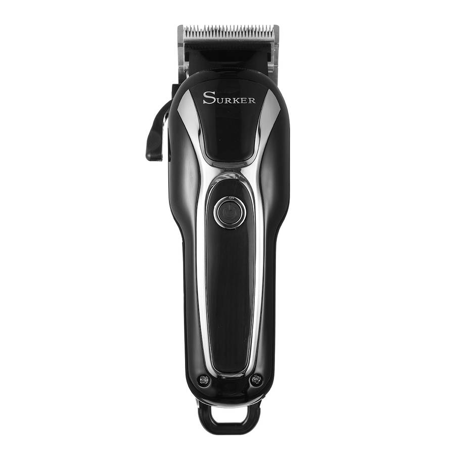 SURKER Electric Hair Clipper Rechargeable Trimmer Beard LED Display Steel Blade Washable 110V 240V