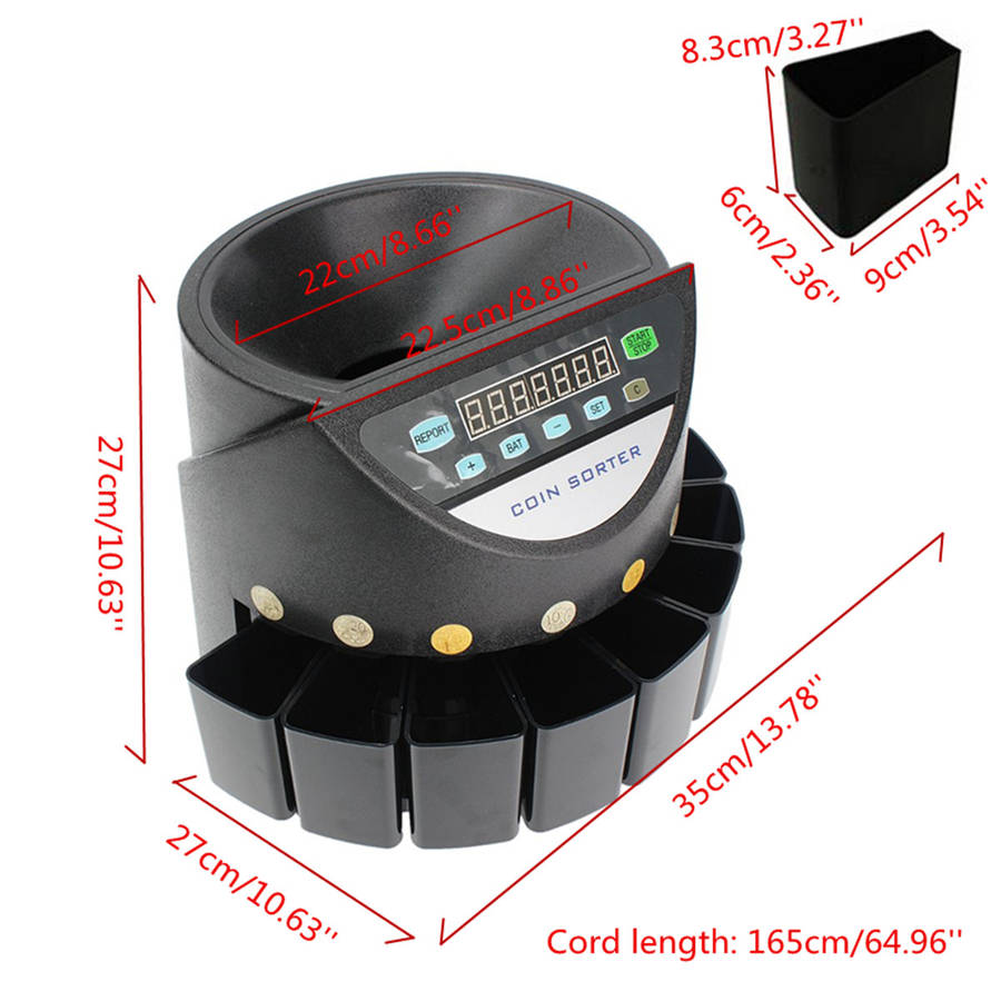 LED Display Digital Automatic Electronic Australian Coins Counter Sorter Machine