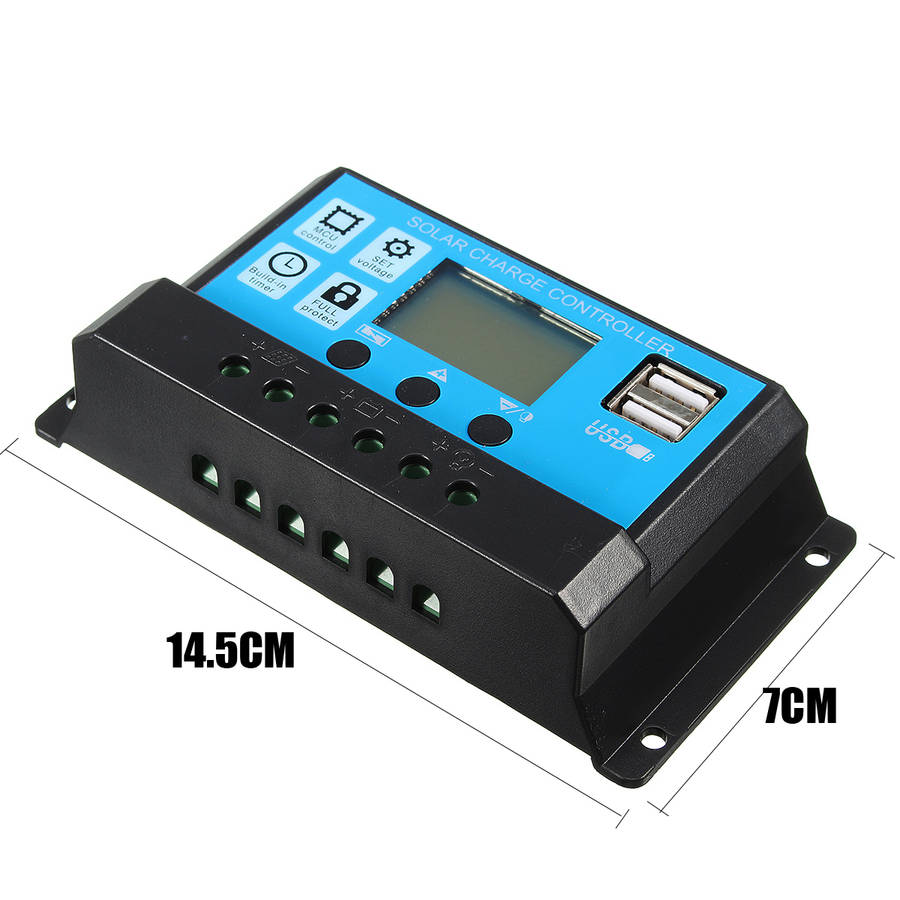 PMW 10/20/30A 12/24V LCD Solar Charge Controller