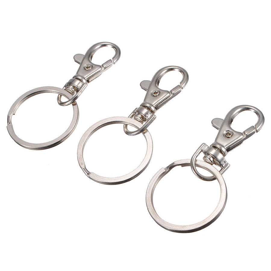 12pcs Swivel Clips Lobster Clasp Snap Hooks Trigger Bag Ring Keychain Plated Chains Storage